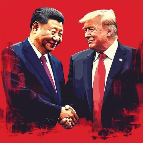 Trump and Xi shaking hands